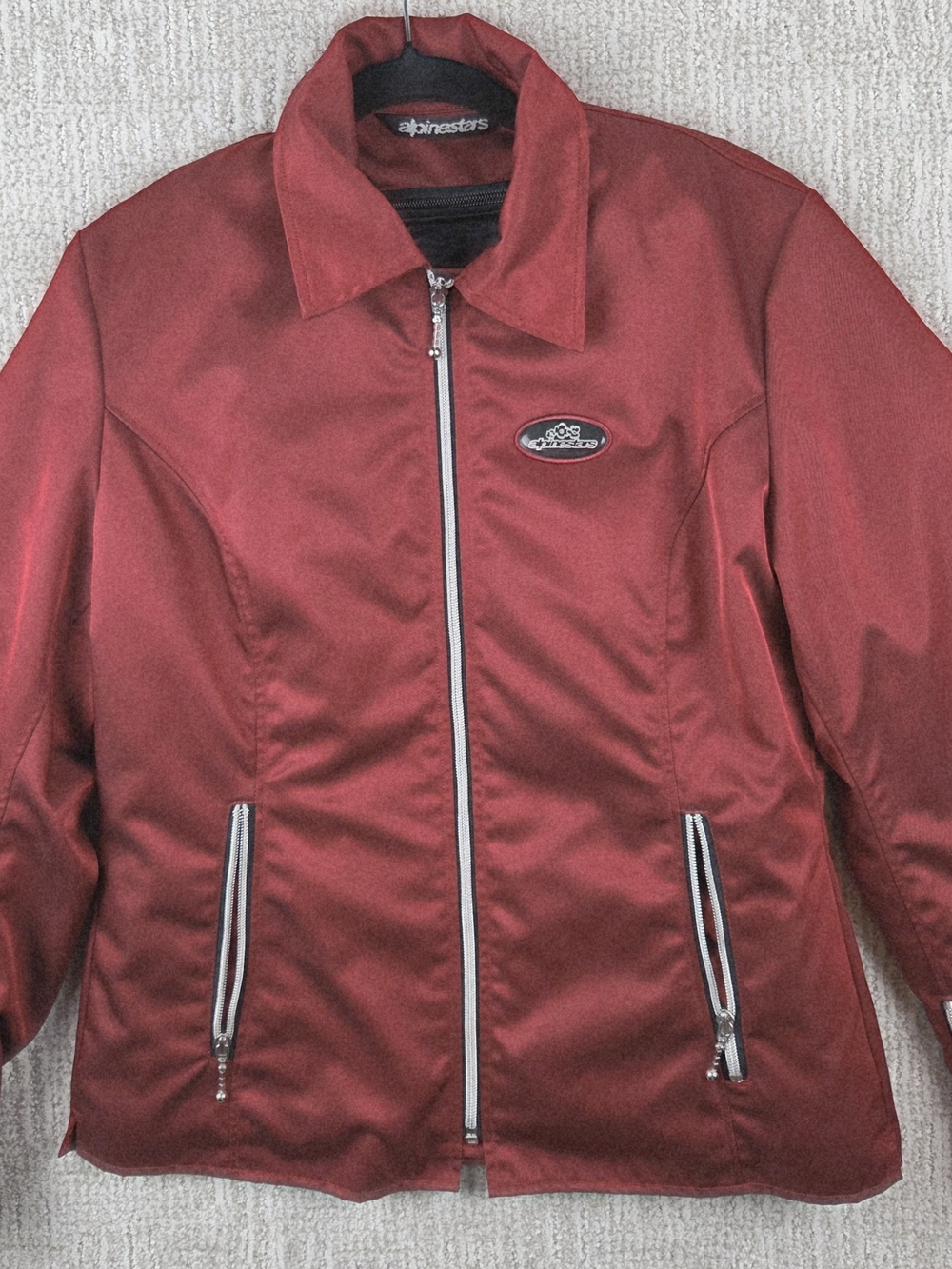 Vintage Y2K Alpinestars Stella Textike Motorcycle Jacket. Red Size L